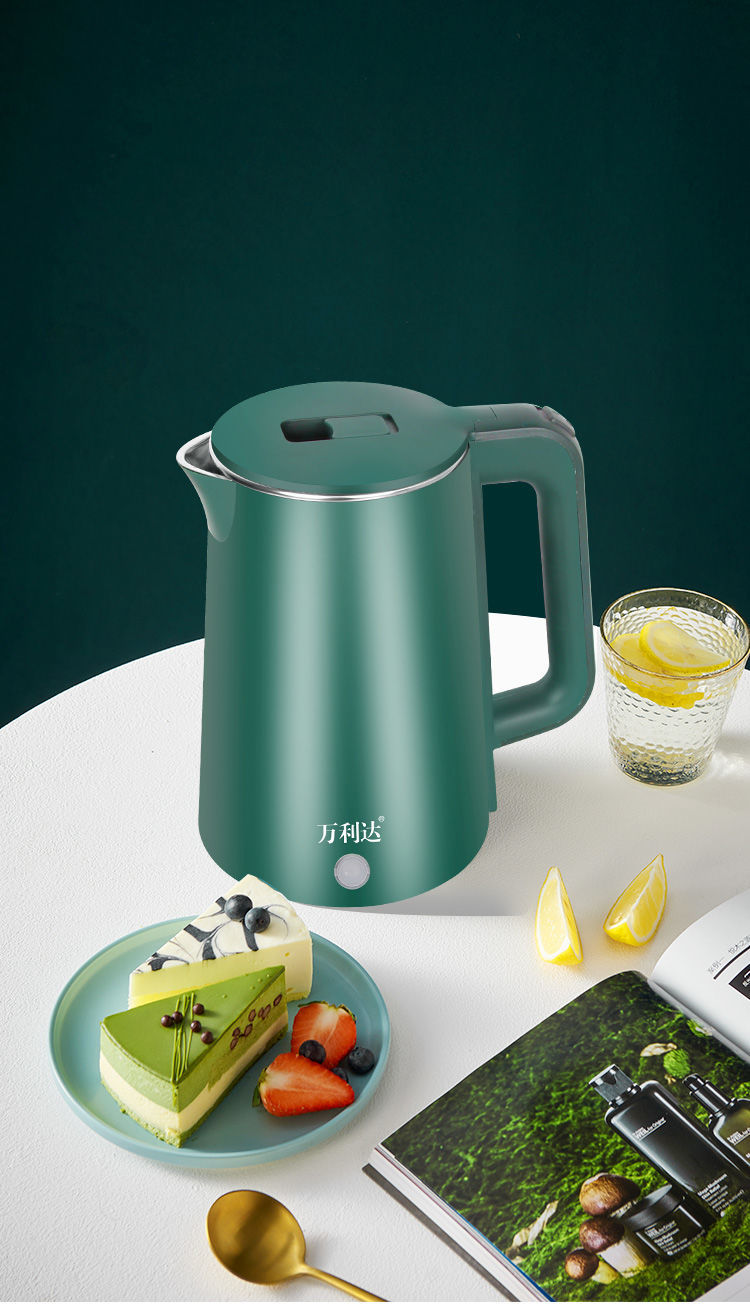 《万利达电热水壶家用客厅电烧水壶自动断电保温开水壶烧水器不锈钢