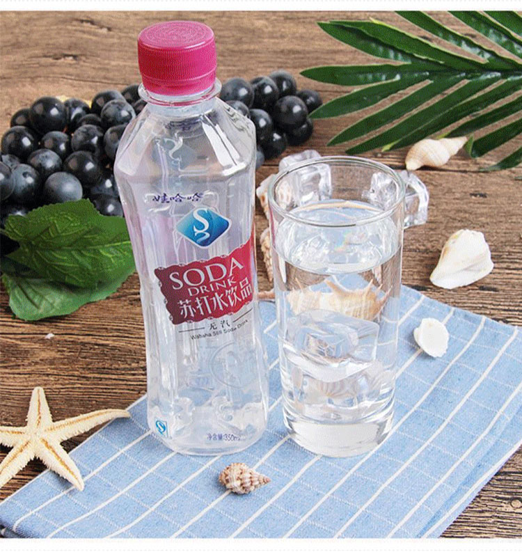 娃哈哈薄荷柠檬苏打水350ml12瓶天然弱碱性饮用苏打水健康整箱批发