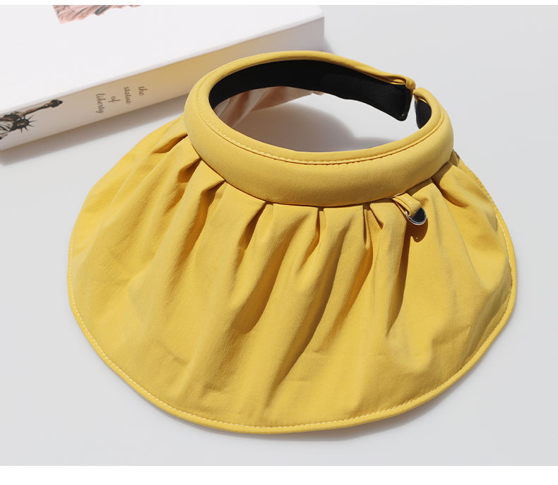 上海故事夏季新款韩版女式贝壳帽防晒遮阳帽发箍空顶帽子渔夫帽发箍