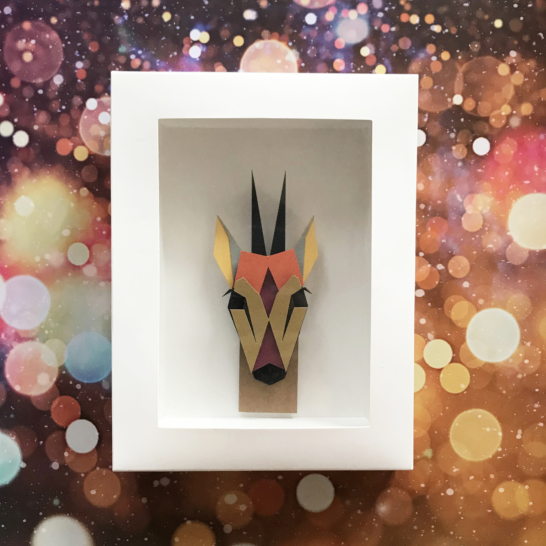 学生手工制作材料包diy手作套装立体益智玩具 老虎 材料包 卡纸相框