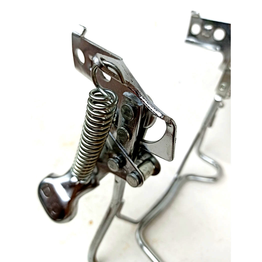 电动车双孔脚架12寸14寸互用电动车脚架支撑大脚架支架后脚撑电动