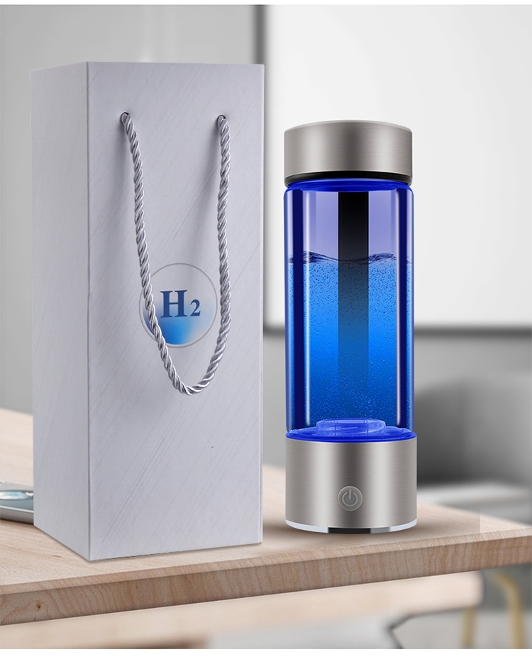日本富氢水杯水素杯电解水杯男女杯双玻璃杯负离子养生水杯jx