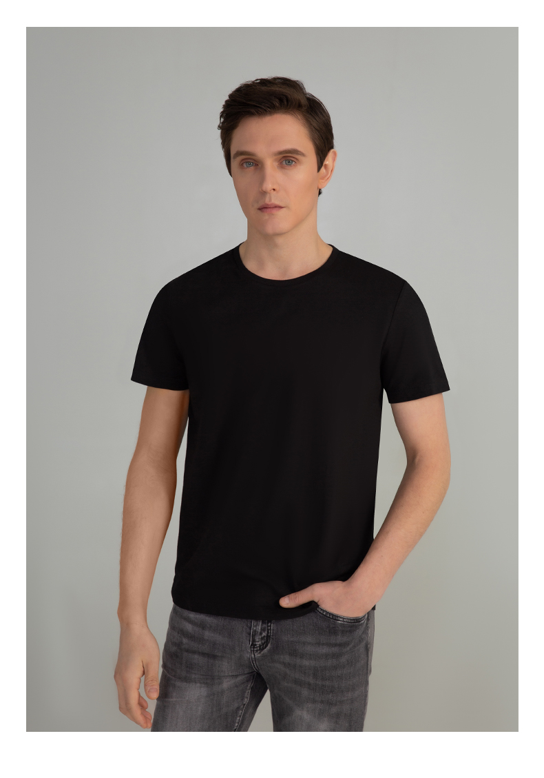 培罗蒙baromon短袖t恤男夏季新款纯棉舒适男t恤休闲圆领打底衫t21612