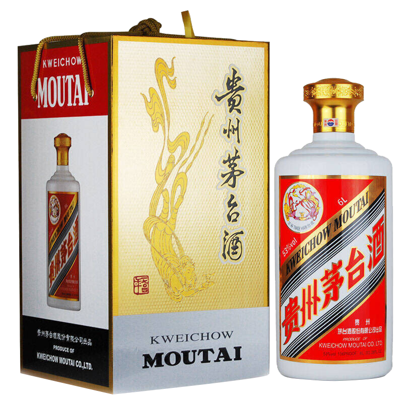 茅台(MOUTAI)白酒贵州茅台酒53度飞天茅台酒版系列酱香型白酒6000mL/6L ...