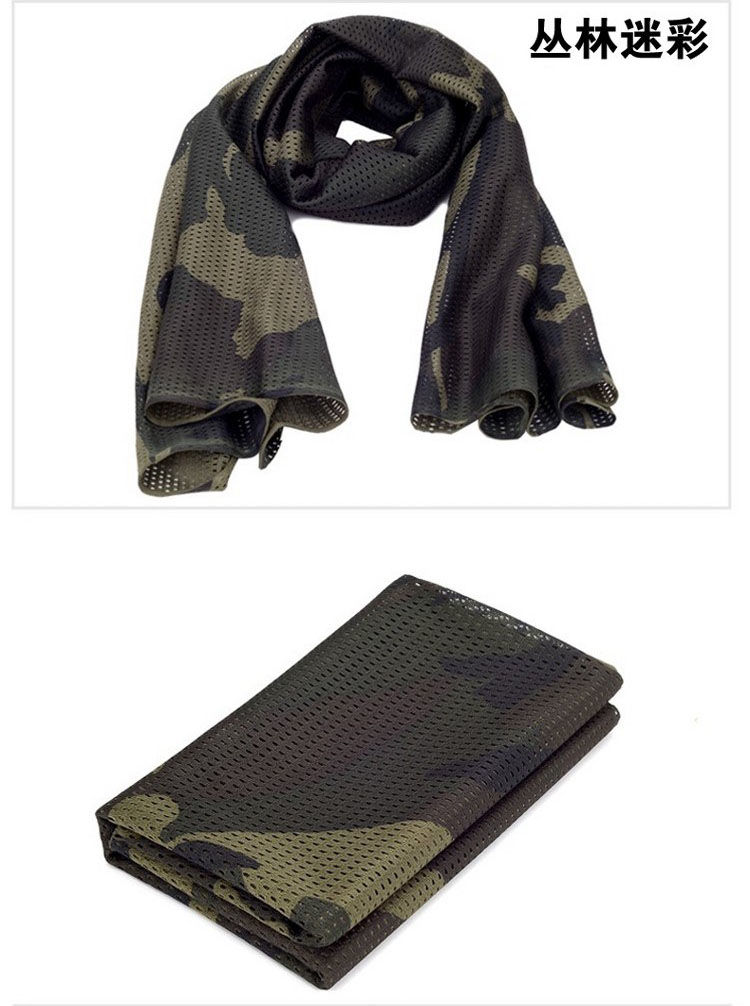 acu迷彩战狼多功能迷彩战术围巾军迷特种兵小方巾围脖户外透气防沙网
