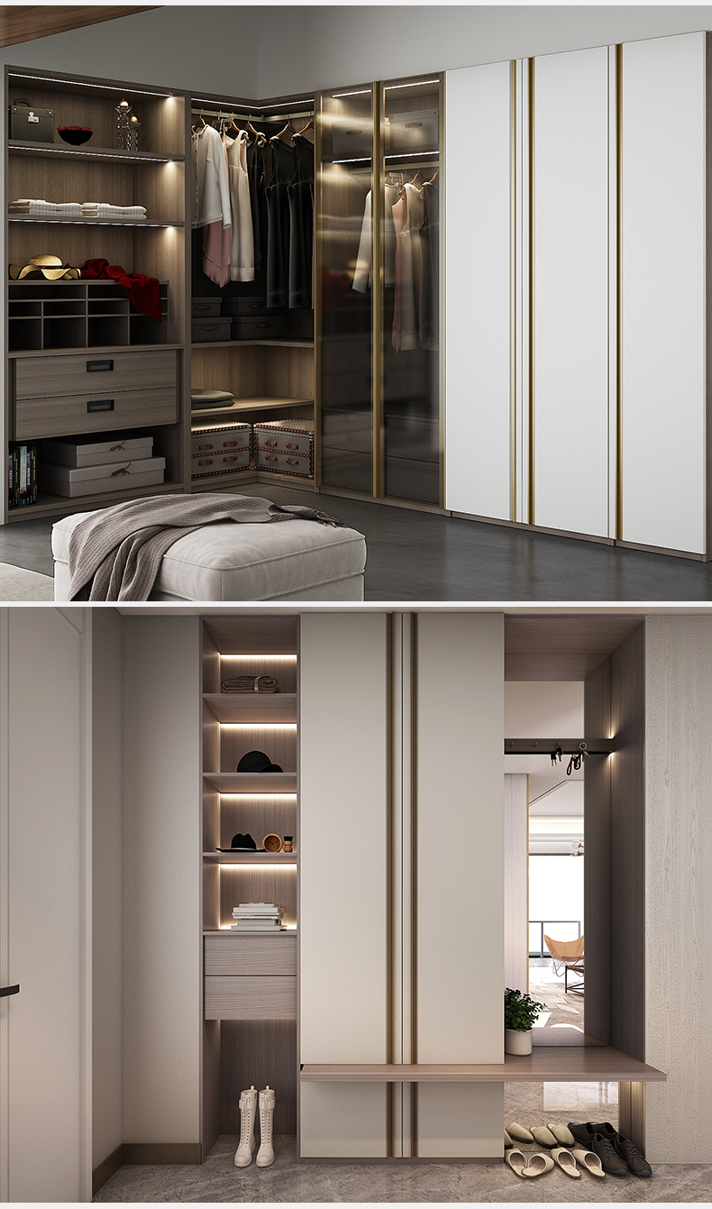 志邦衣帽间定制衣柜整体全屋卧室简约经济型开放式轻奢风魔杰座ii
