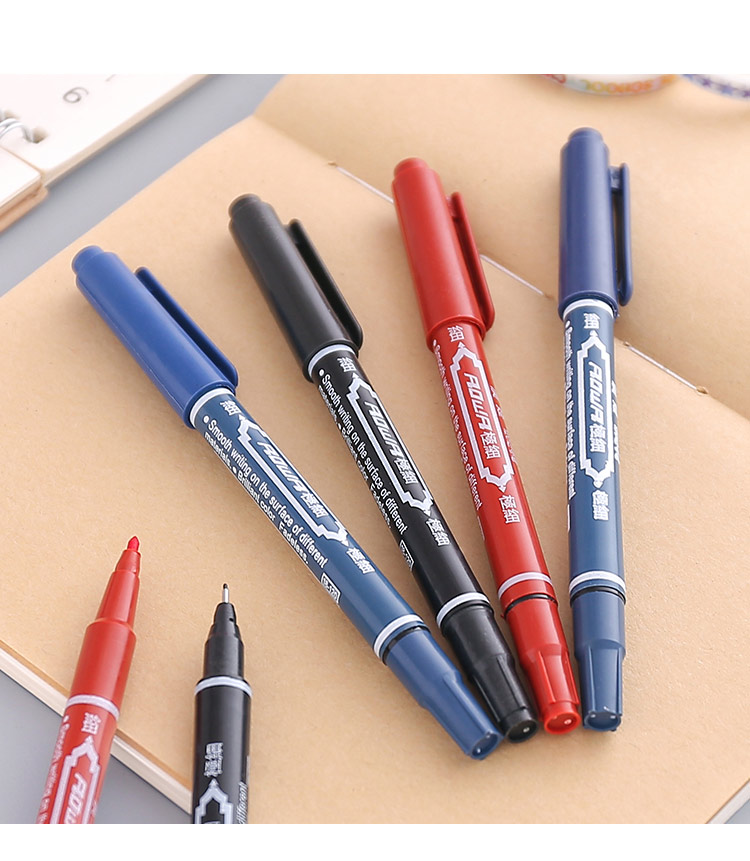 10支小双头记号笔小头细头勾线笔儿童