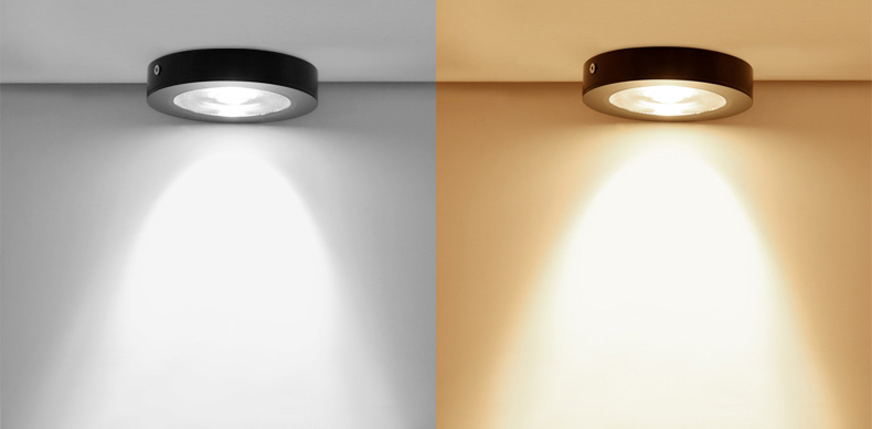 超薄明装小射灯led吸顶免开孔展示柜迷你聚光微型柜台酒柜灯3w5w7