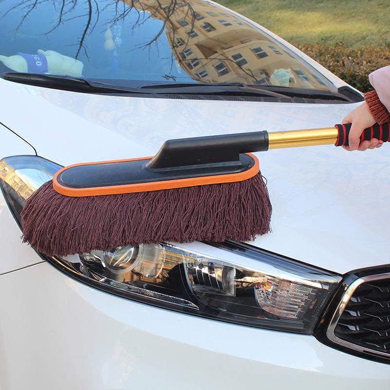 汽车掸子擦车浸蜡拖把除尘掸扫车灰尘刷软毛油蜡刷车用扫灰毛刷子