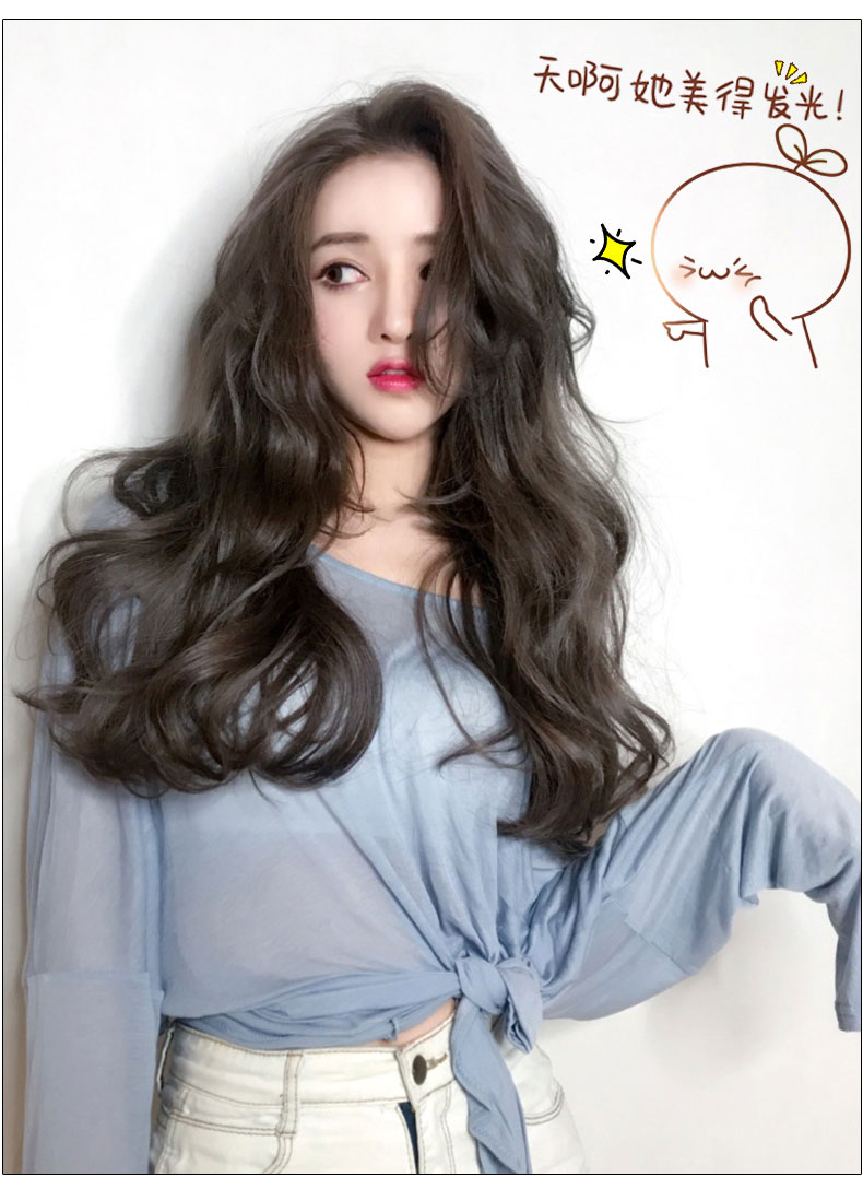 假发女长卷发浪蓬松自然网红可爱隐形无痕接长发一片式直发片 你那么