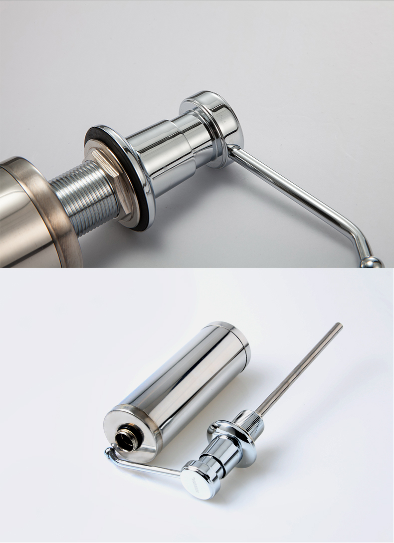 hhsn辉煌皂液器不锈钢厨房水槽用洗洁精瓶子按压瓶洗菜盆分装瓶