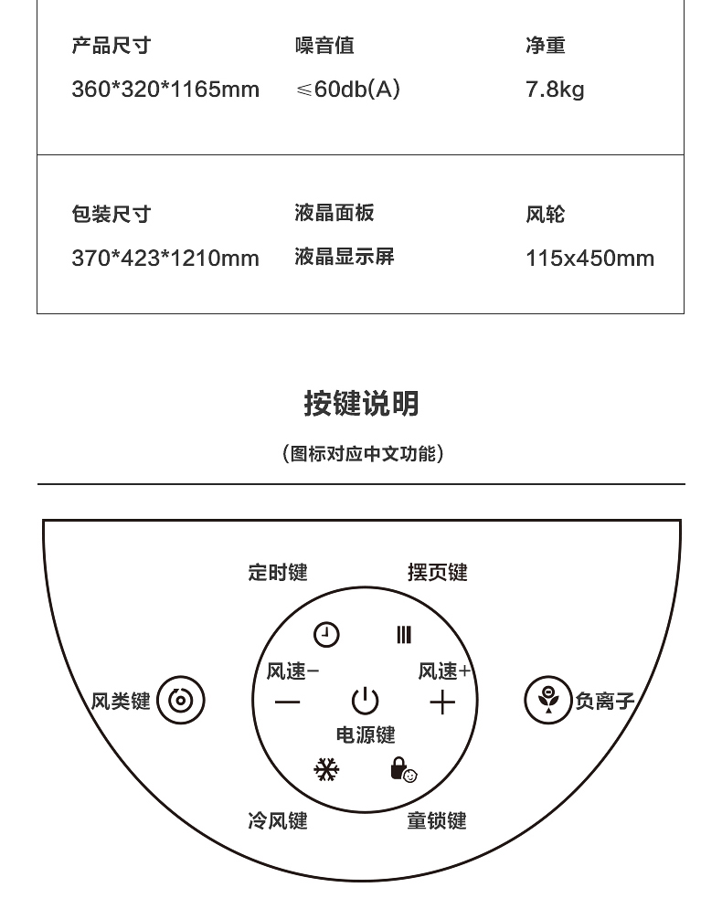 飞利浦(philips)空调扇acr5164tc 飞利浦空调扇家用双水箱单冷负离子