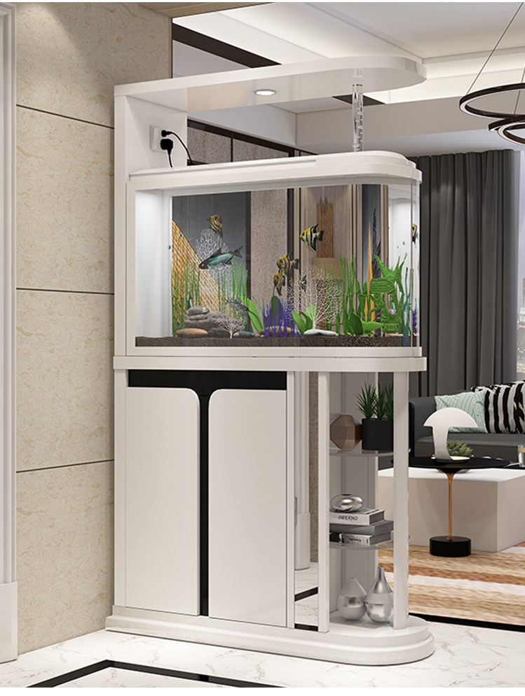 三维工匠带鱼缸隔断柜玄关柜鞋柜客厅餐厅屏风隔断玄关现代简约进柜厅