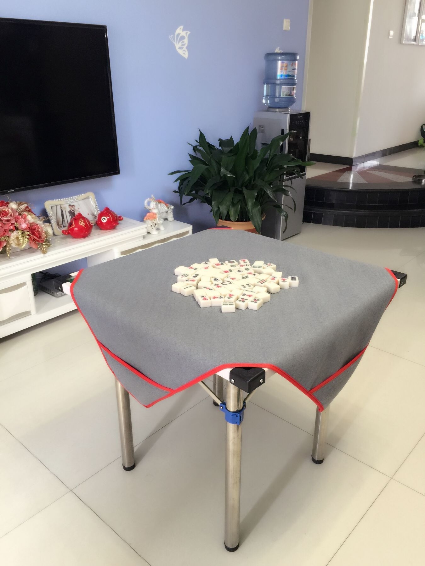 一米二大号麻将桌布带兜麻将桌布垫消音加厚家用麻将桌垫麻将布