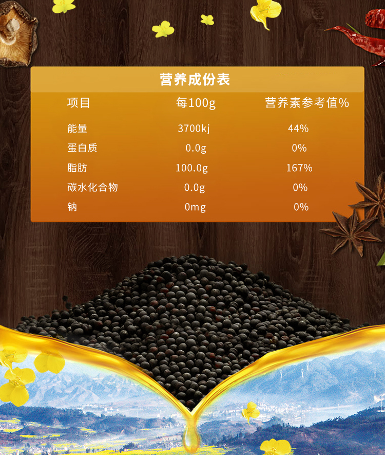 逸飞压榨纯香菜籽油5l食用油