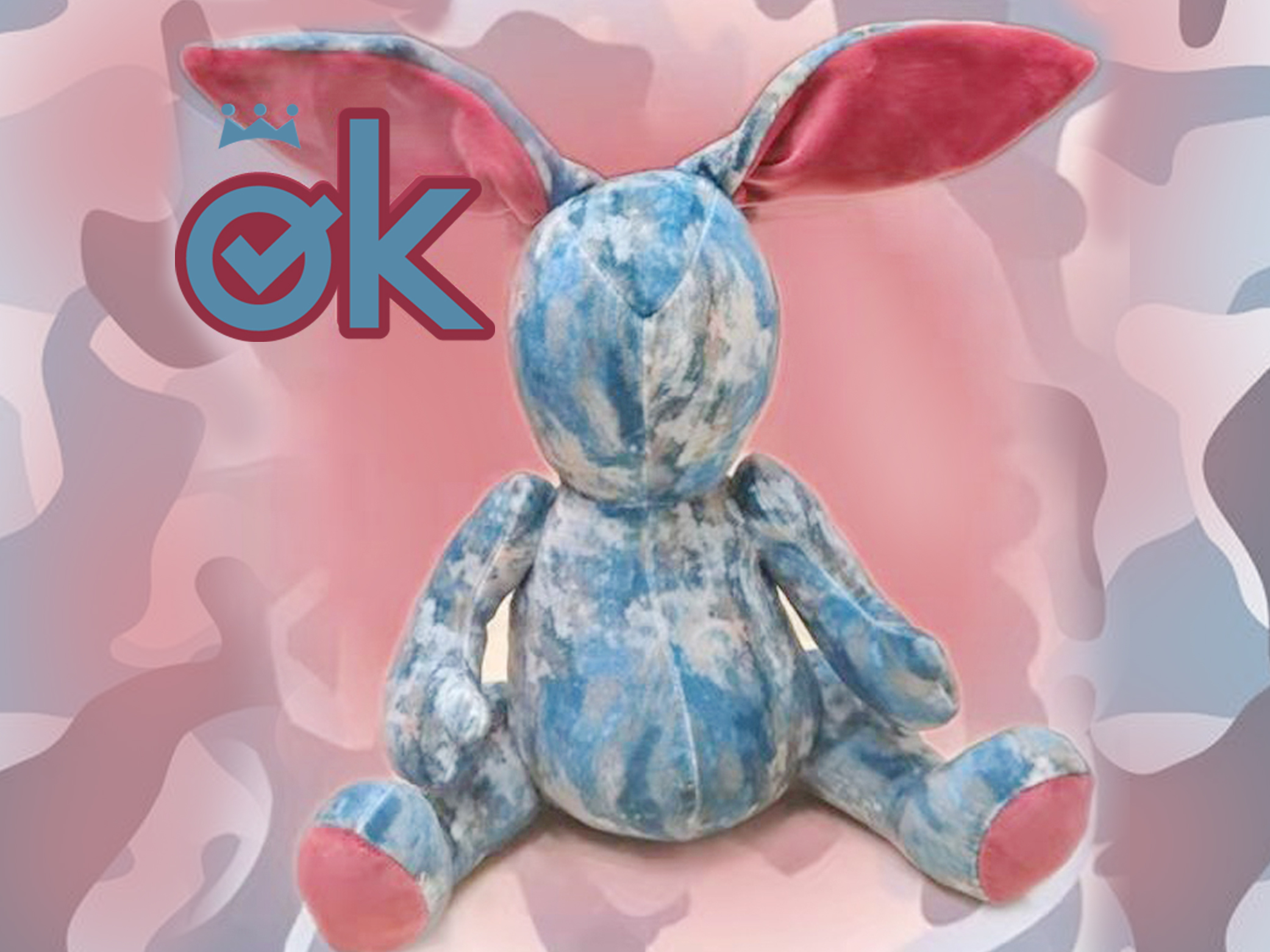 迷彩兔玩偶玩具潮玩送孩子送女友送闺蜜节日生日礼物时尚潮流家居新居