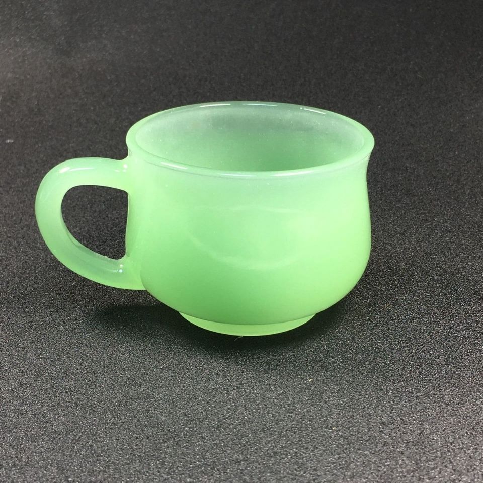 一个带柄玉杯天然玉石茶杯带柄玉杯耐高温功夫杯玉瓷茶碗加厚主人杯