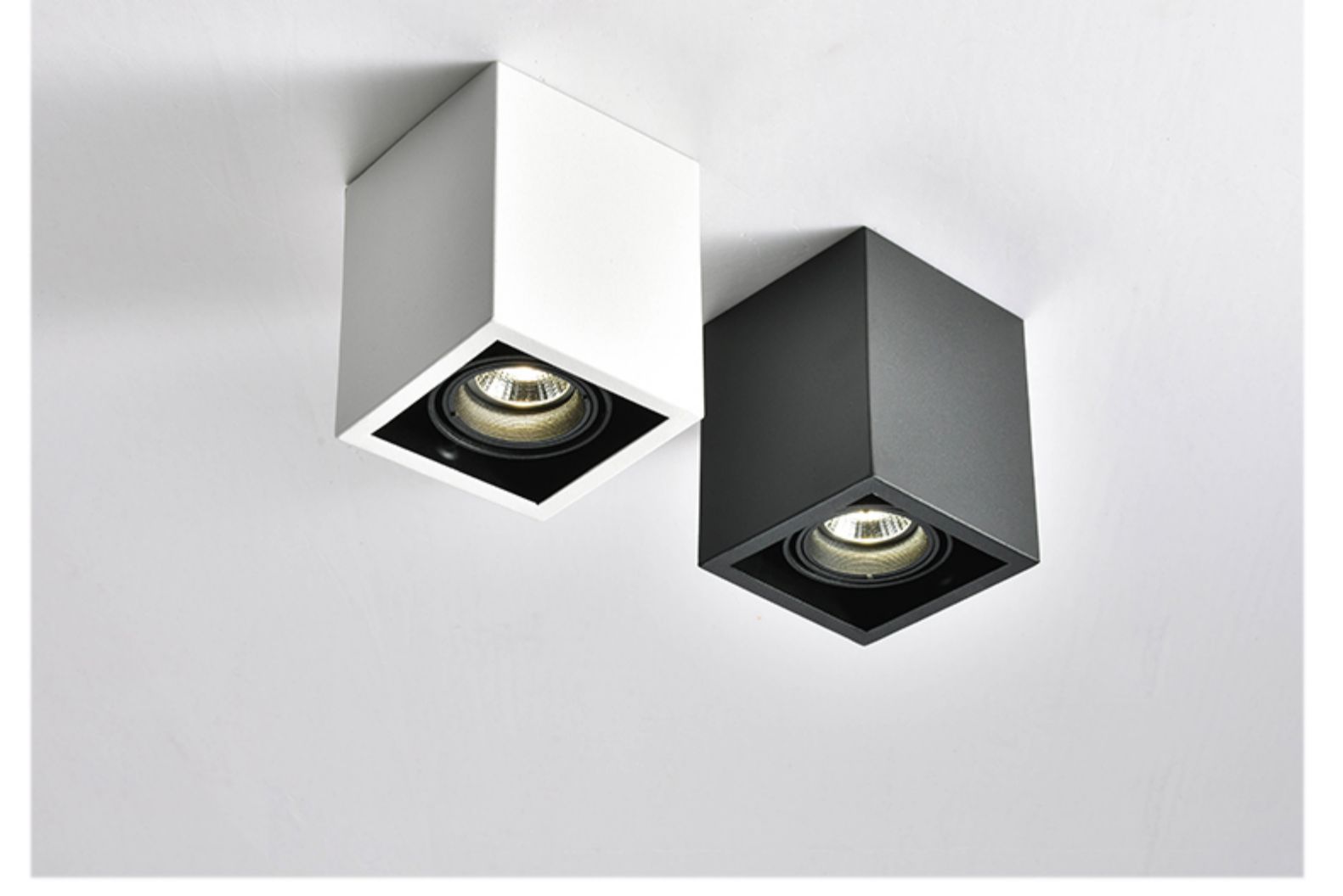 苏宁放心购明装射灯led筒灯方形家用cob天花灯客厅过道斗胆灯北欧无主