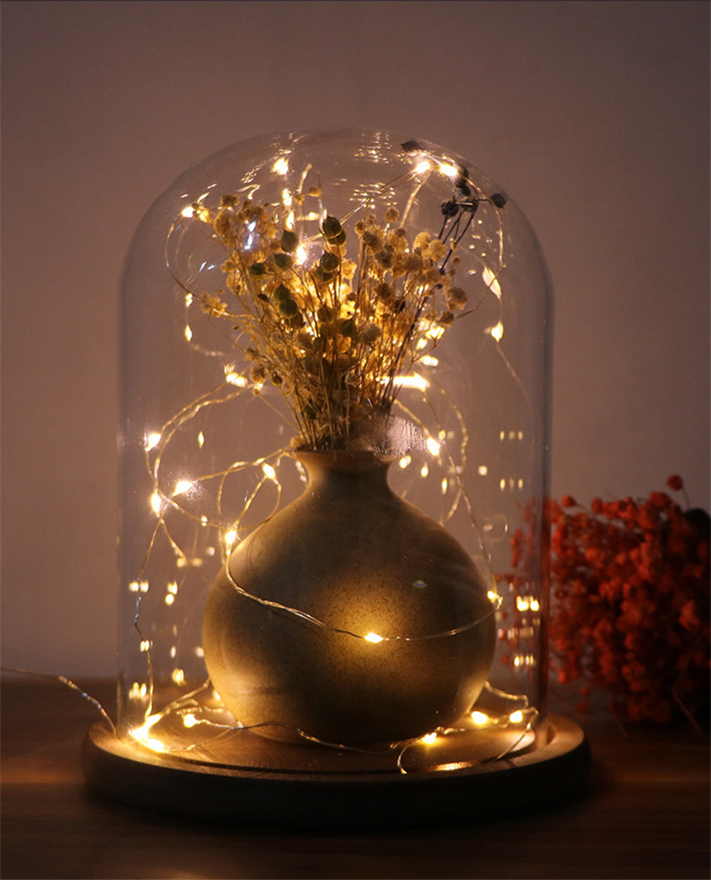 欧式玻璃罩摆件防尘实木底座防尘罩装饰罩子diy透明玻璃罩子防尘