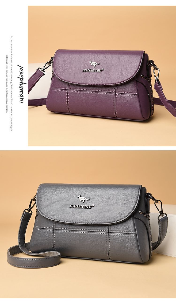 袋鼠正品女包2020新款时尚单肩斜挎包女小包百搭大容量中年妈妈包