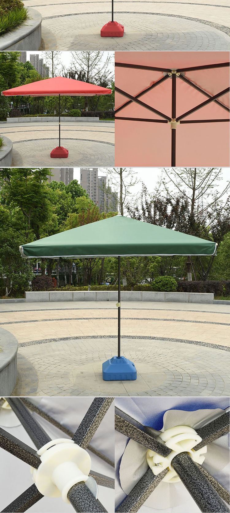 大号户外折叠超大雨棚庭院太阳遮阳伞长方形雨伞大型商用四方摆摊