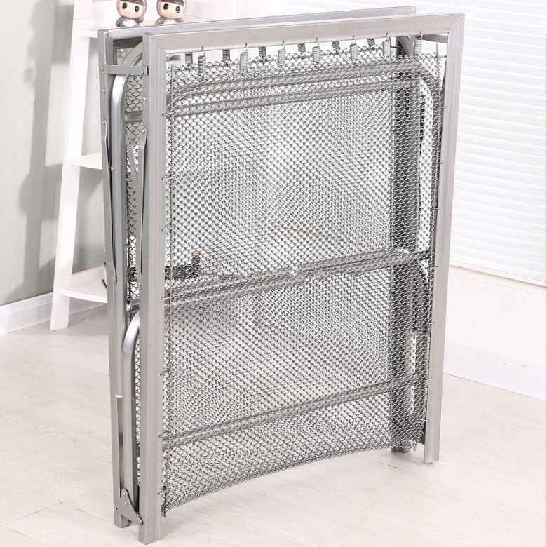 可折叠钢丝床双丝加固弹簧床软床垫午休床单人床乘凉床