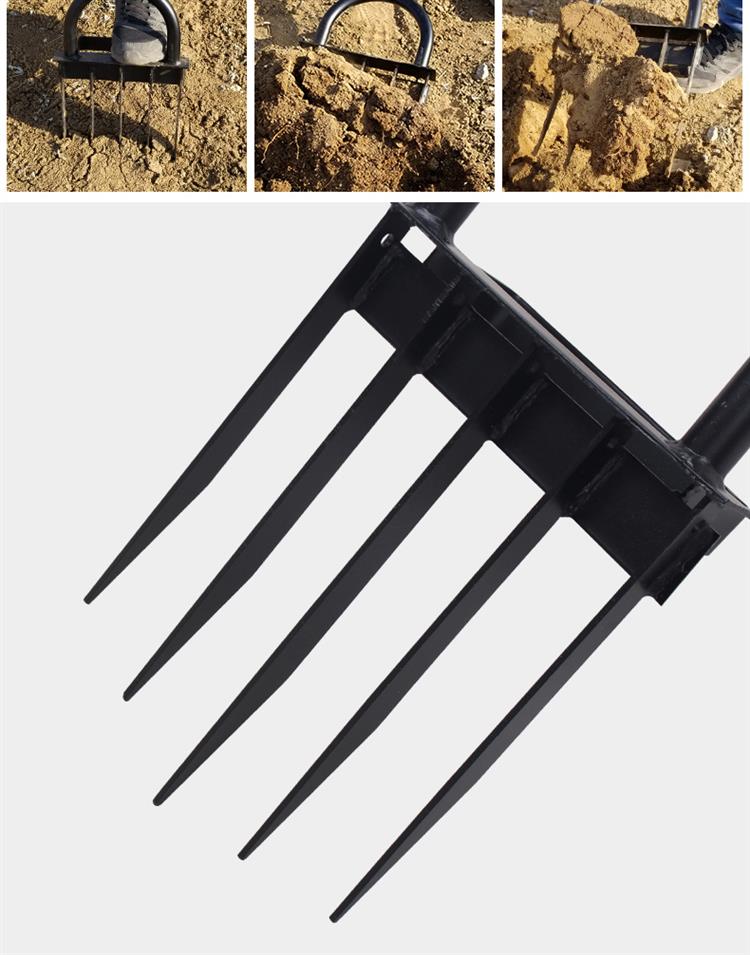 翻地松土神器铁锹铲户外挖土人工开荒刨土锄头深翻器农用工具家用