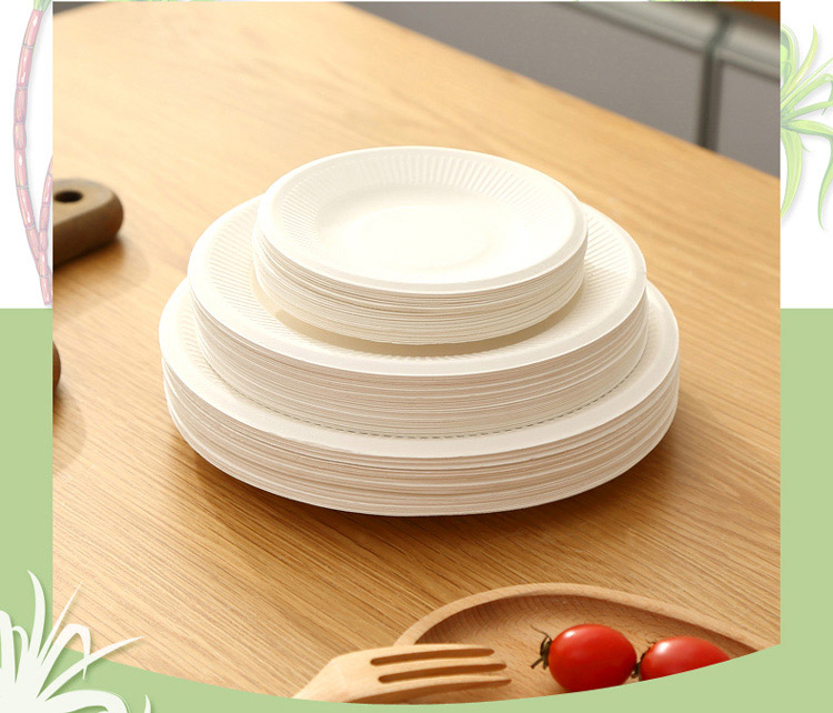 一次性纸盘子加厚手工幼儿园生日蛋糕烧烤餐具纸盘50只餐具盘子