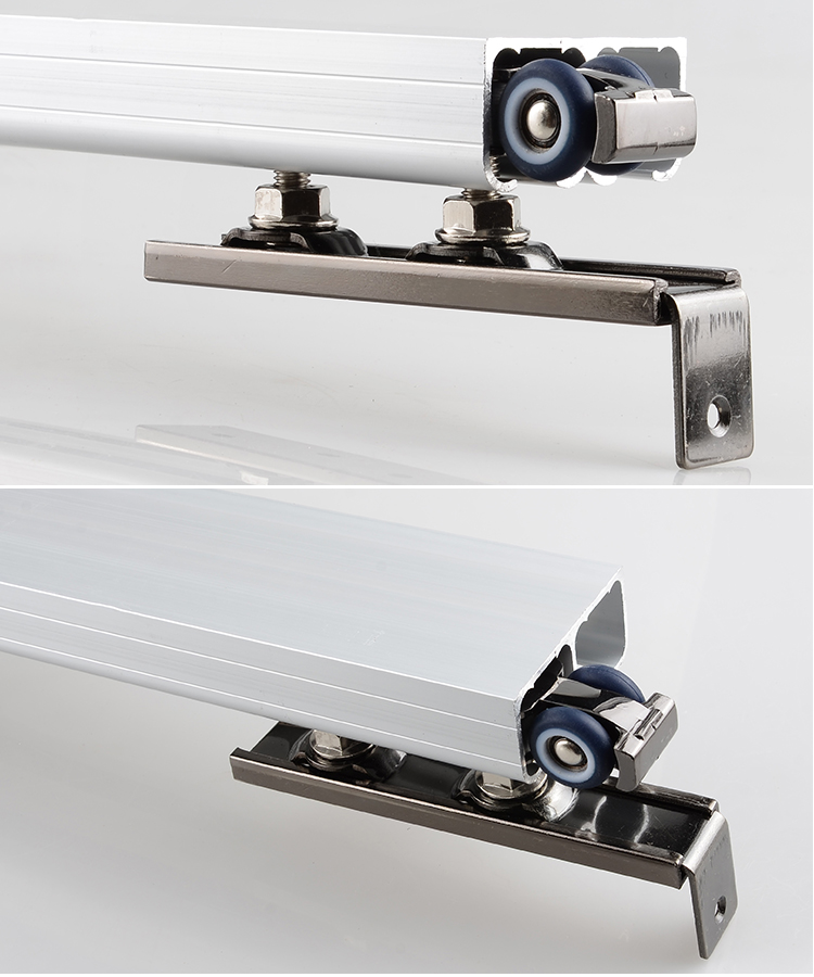 定做实木门双吊轨玻璃门折叠推拉门滑轨滑轮吊轨吊轮导轨移门轨道滑道