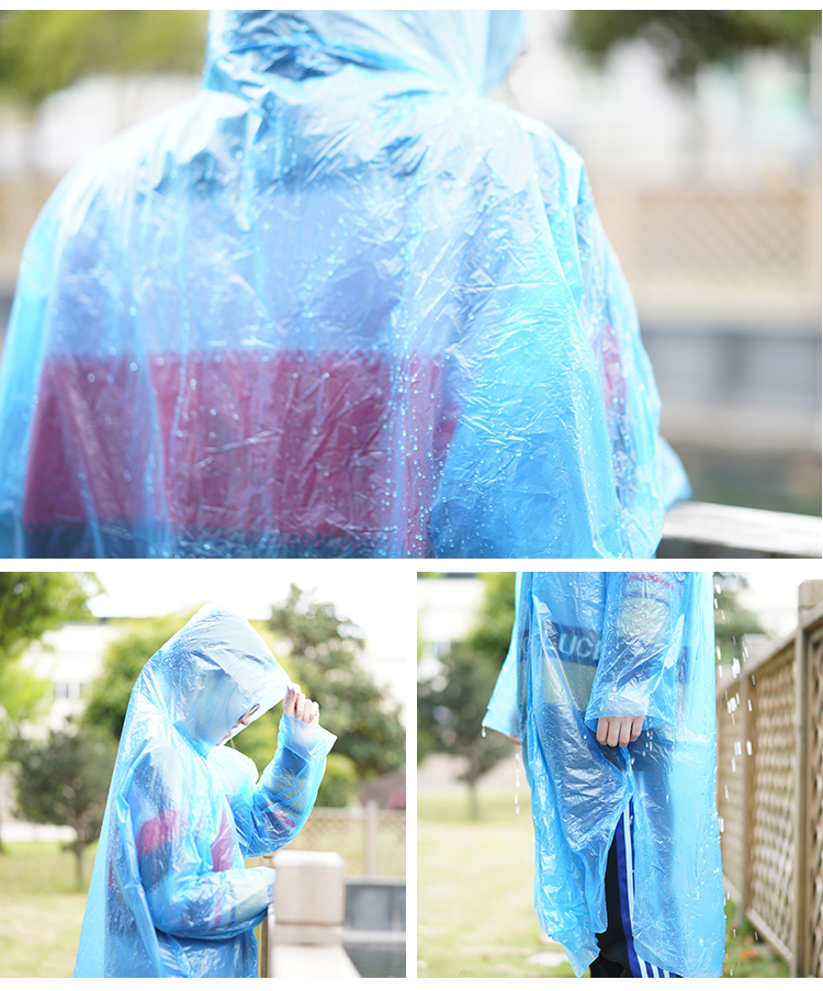 户外便携雨衣球一次性带袖雨衣防水野营钓鱼旅游应急雨披钥匙扣