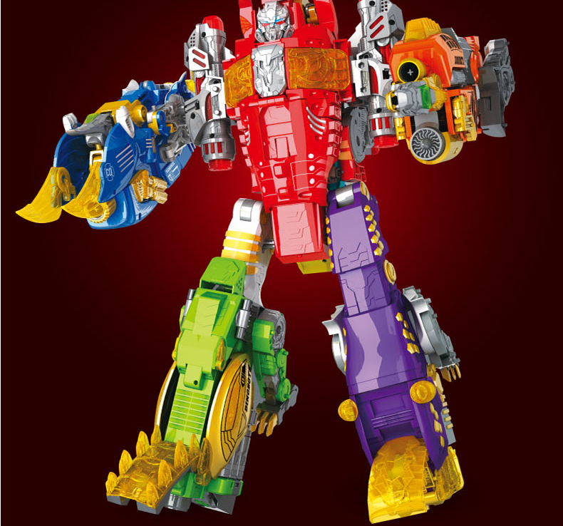 高恩恐龙合金变形软弹枪儿童玩具枪变身机械恐龙可发射安全软弹射击