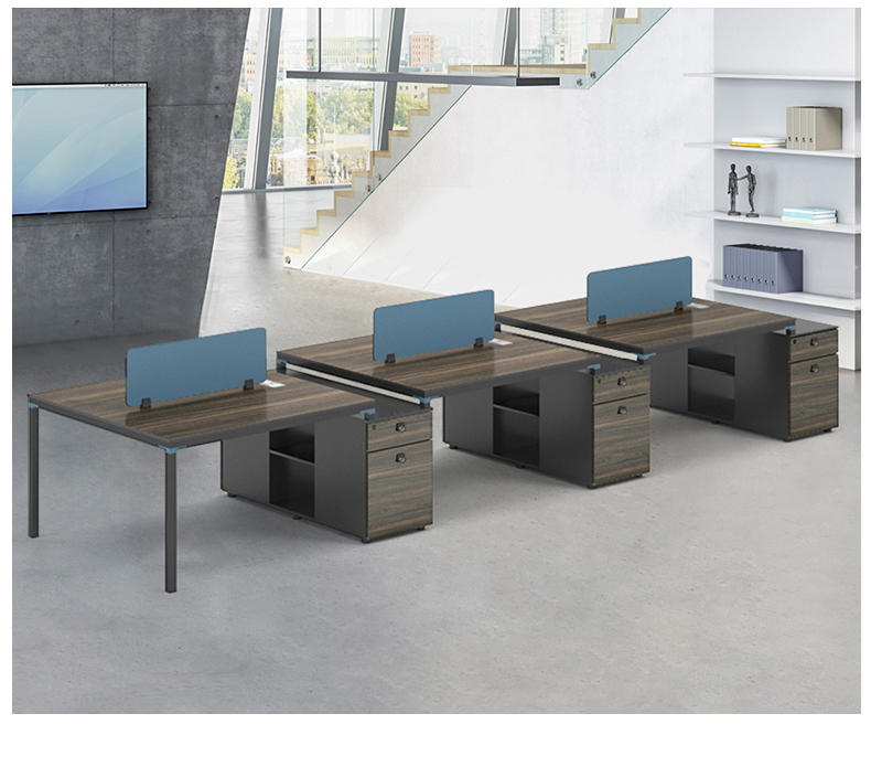 迪欧dious 现代简约 办公桌 屏风工位 hy-d0515h木桌屏