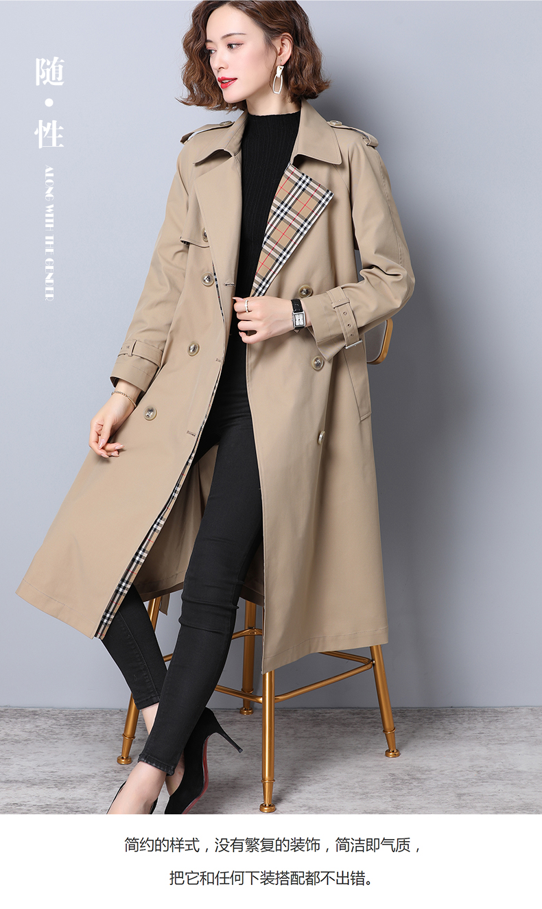 恒源祥女士风衣2020新款女中长款秋季韩版气质时尚风衣外套