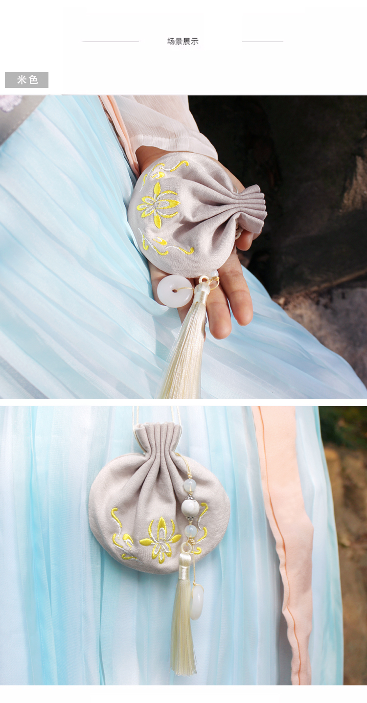 家柏饰corated刺绣古风香囊空袋配饰汉服香包挂饰随身荷包首饰收纳袋