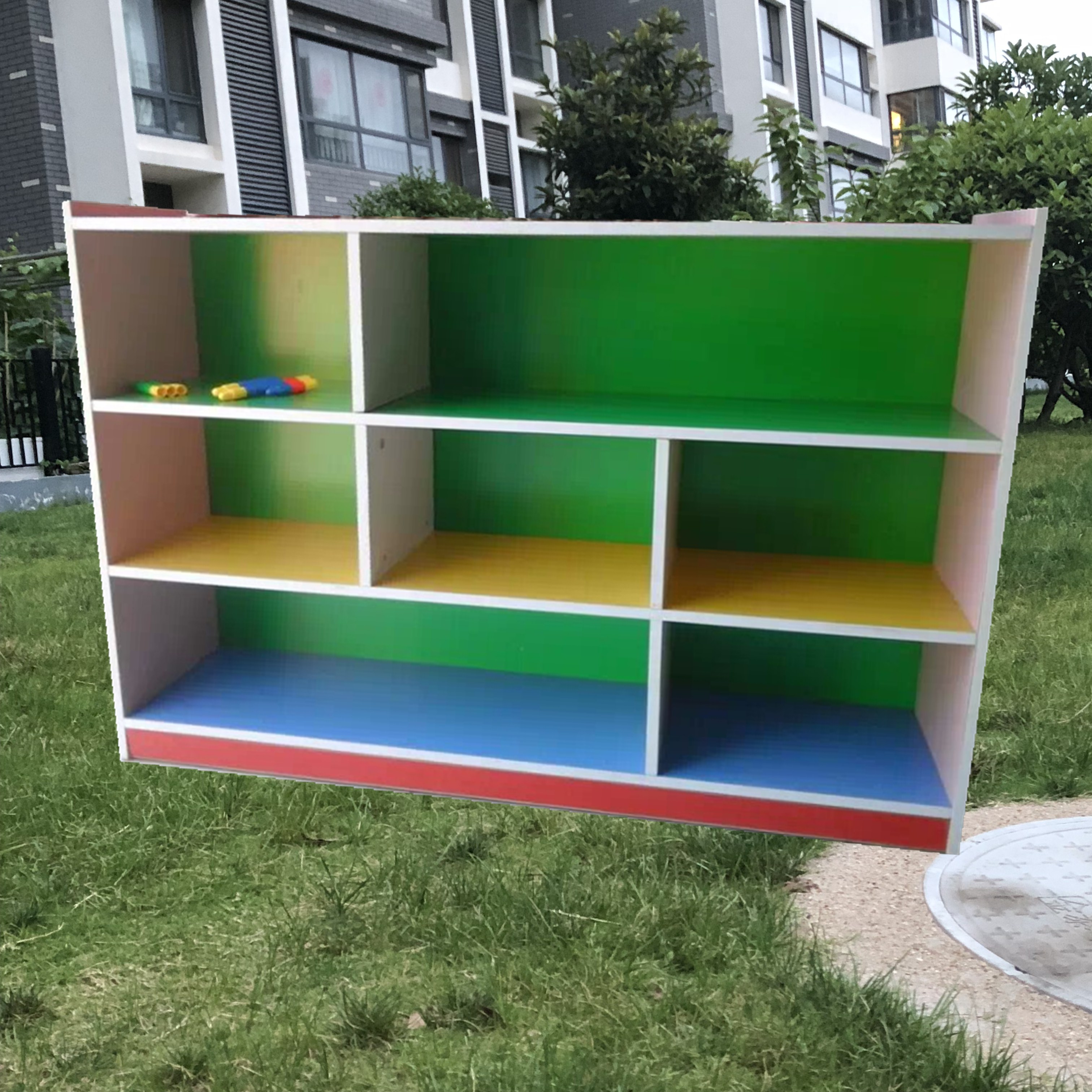 幼儿园玩具柜闪电客儿童玩具架 书包柜 书架 整理柜 收拾架鞋柜教具