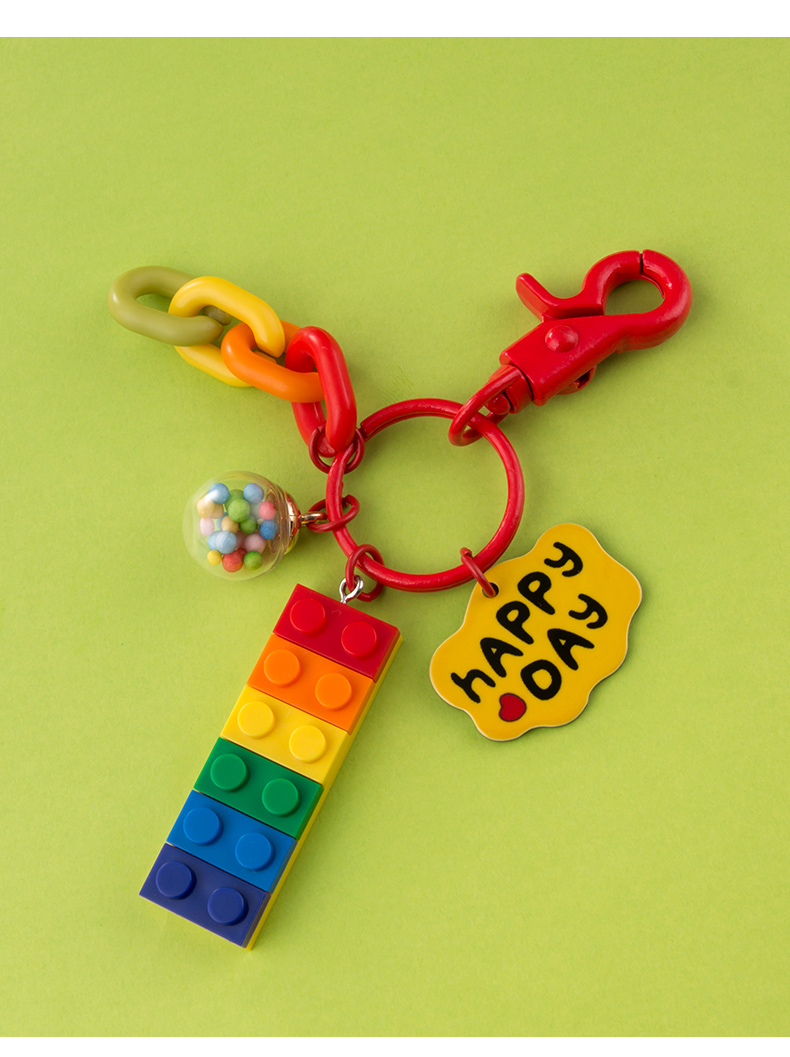 newlake积木钥匙扣挂件创意个性汽车可爱男女情侣书包锁匙链圈环包包