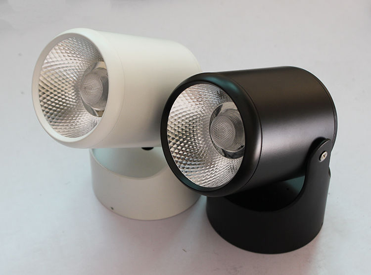 led防水射灯筒灯户外门头店铺招牌牌匾室外cob明装吸顶可调角度5w白光