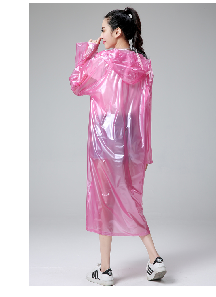 封后(fenghou)雨衣/雨披 封后时尚韩版长款透明塑料连体雨衣学生雨披