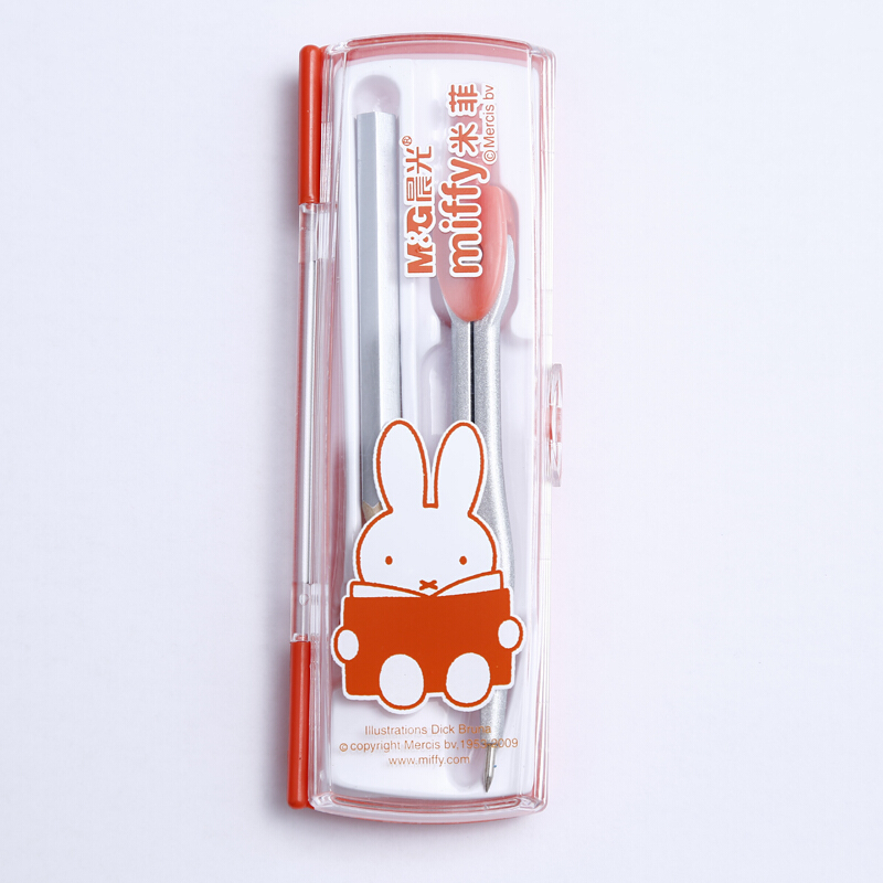 晨光卡通米菲全金属圆规绘图设计学生圆规fcs90802夹铅笔圆规