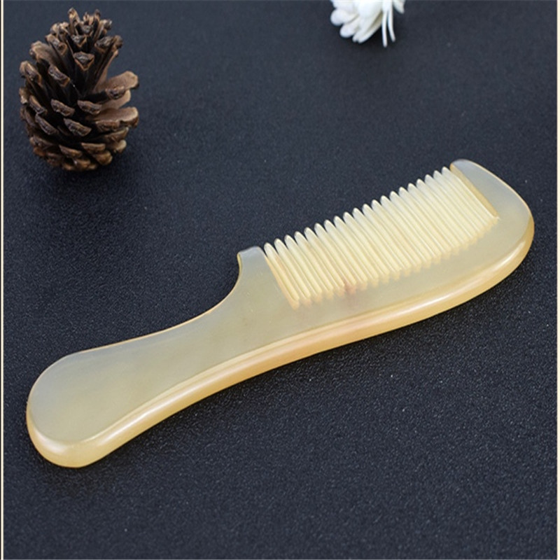 天然白羊角大柄梳刮痧按摩板套装天