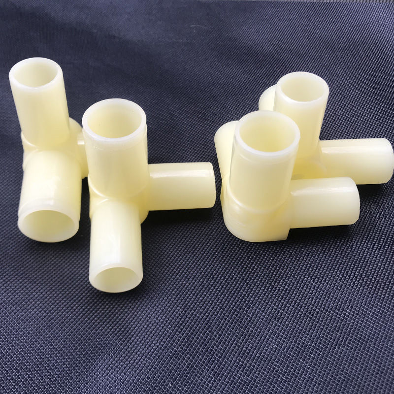 三通2只161616mm床品配件16转18塑料三通抓扣蚊帐支架配件接头压脚扣