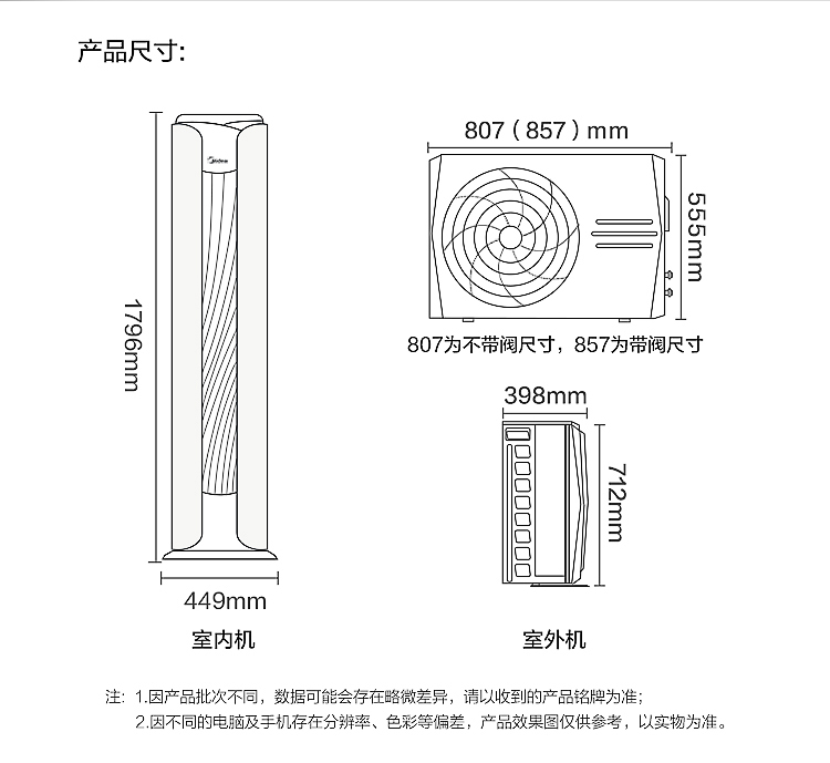 美的空调15匹三级变频挂机kfr35gwwdbn8a32匹一级变频柜机kfr51lwwys