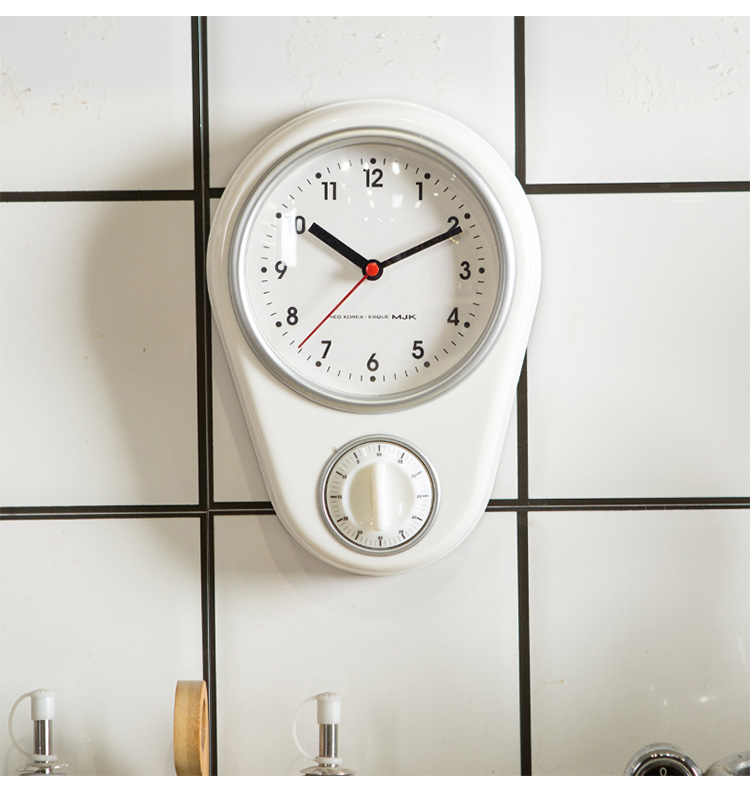 顾致 创意厨房挂钟做饭约计时器闹铃迷你家用小钟表报时器器小型 红色