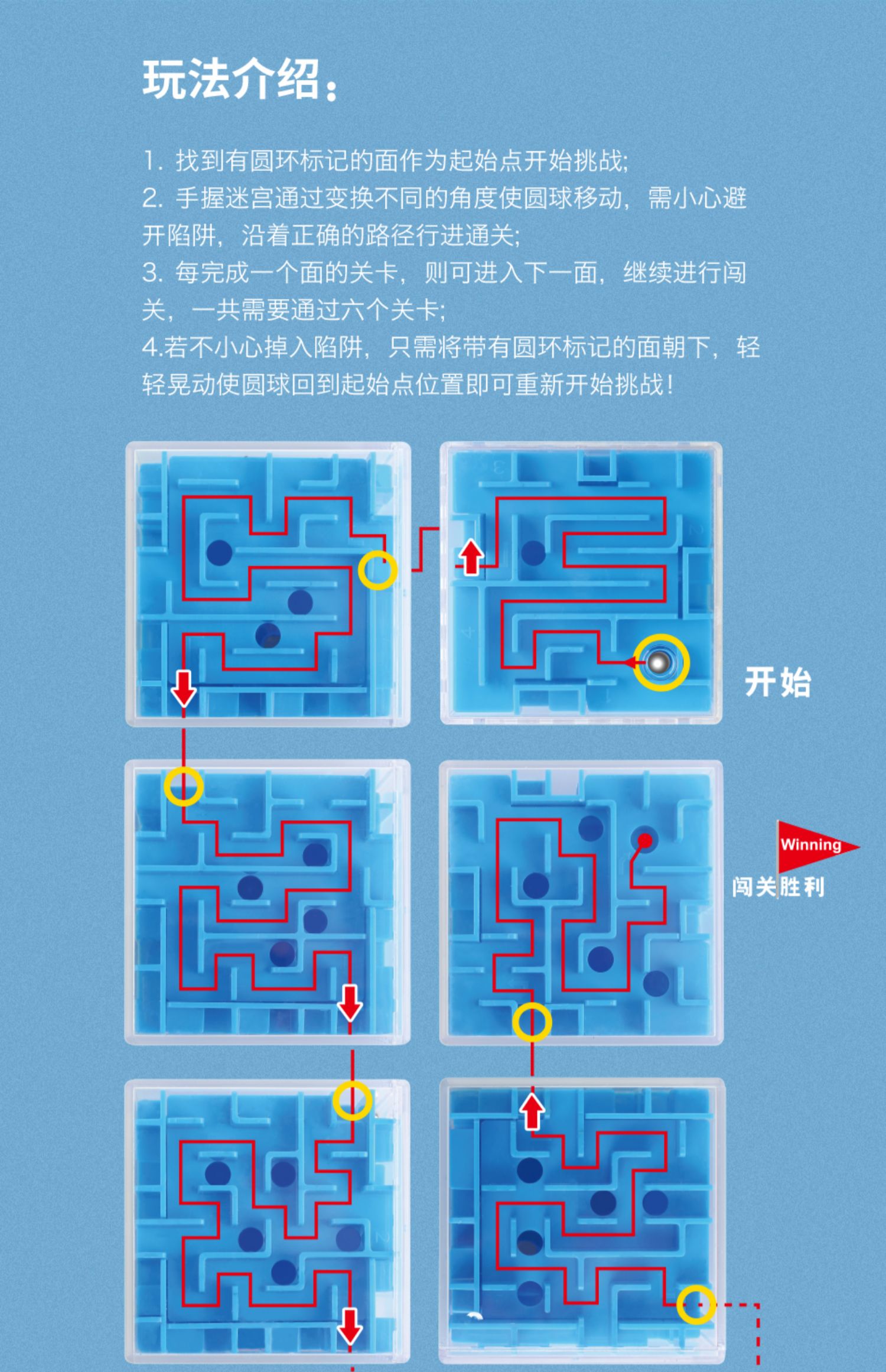 自制手工滚珠迷宫玩法图片