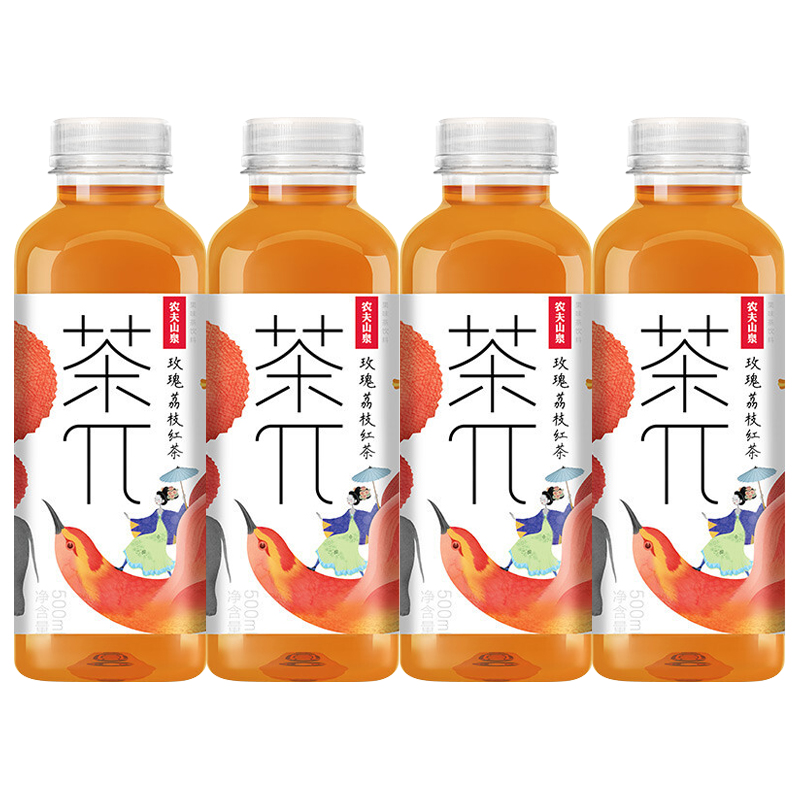 农夫山泉茶派茶π茶兀500ml4瓶果味饮料