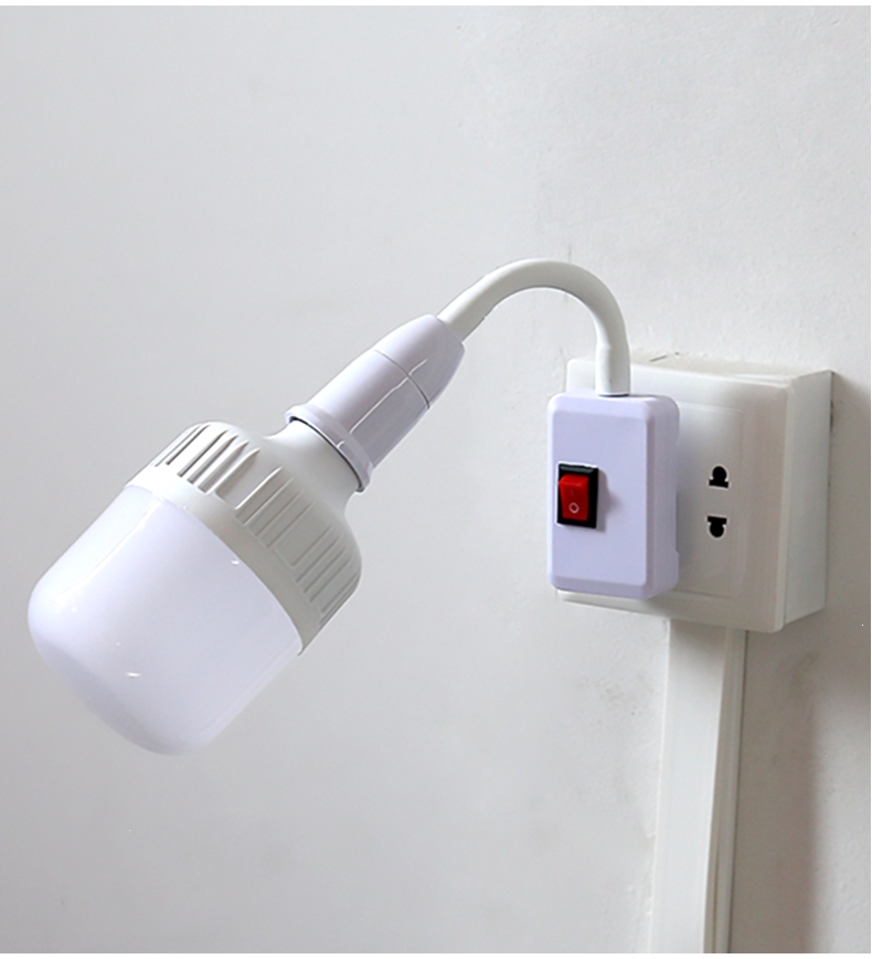 古达led照明/光源rjdz 家用led直插式插座灯泡带开关插电灯古达卧室客