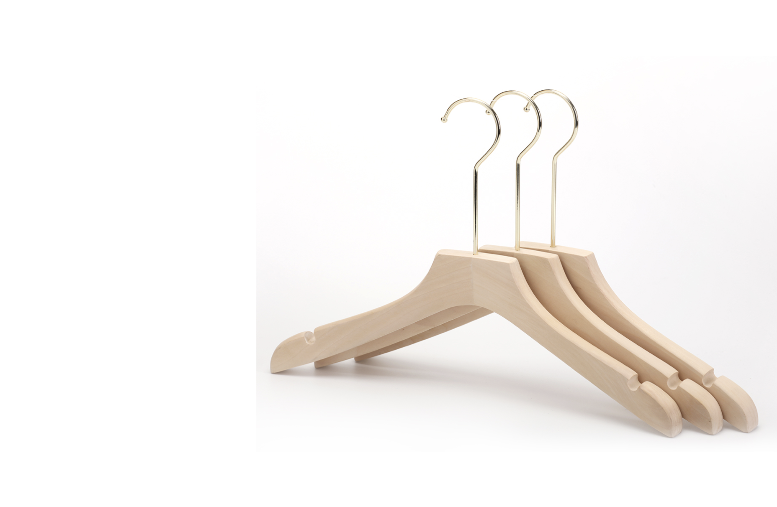 自营【田珍】成人木头实木衣架子衣撑衣架衣服撑子家用 图片色