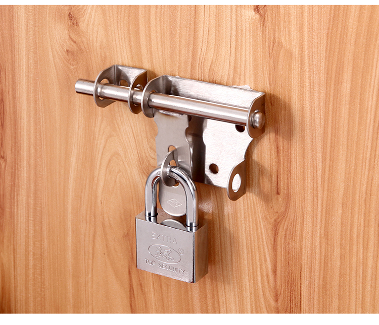 免打孔插销锁老式销扣木窗防盗闩铁加厚防盗安全栓扣4寸左右通用插销