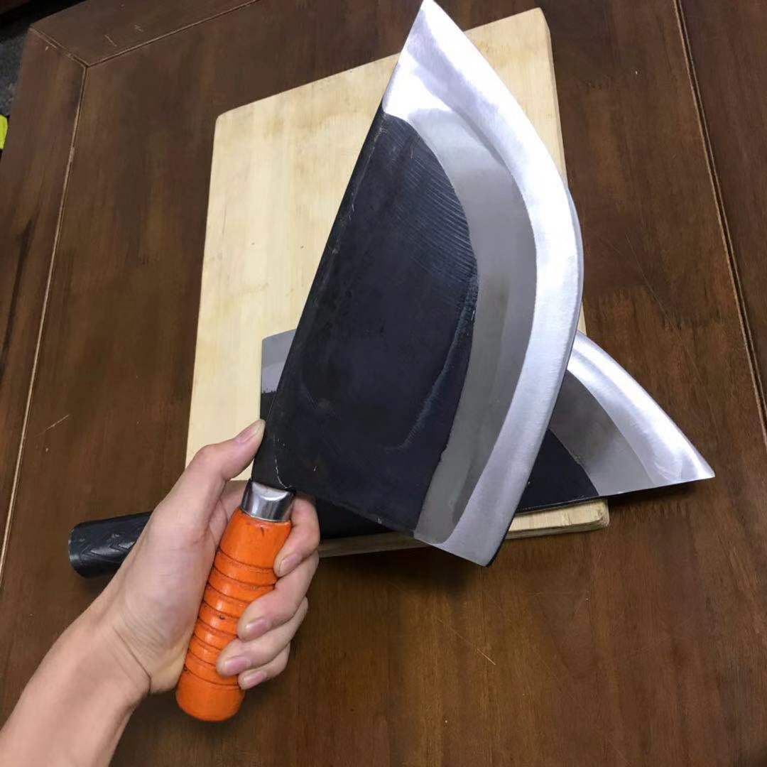 骨刀屠夫专业商用猪肉刀专用斩骨刀加厚锻打剁骨刀大骨刀木柄1号约27