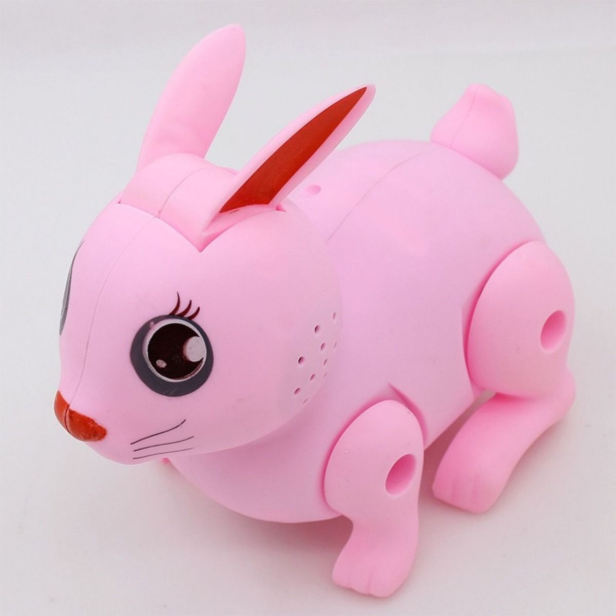 会动的跳跳小兔子带灯光音乐唱歌仿真儿童玩具 电动跳跳兔子[白色]